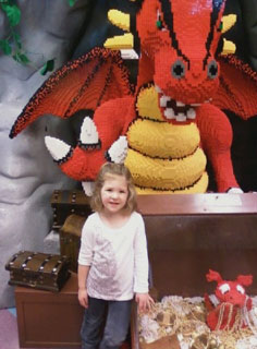 Jordyn and Lego Dragon